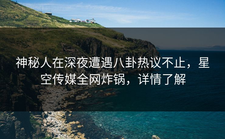 神秘人在深夜遭遇八卦热议不止，星空传媒全网炸锅，详情了解